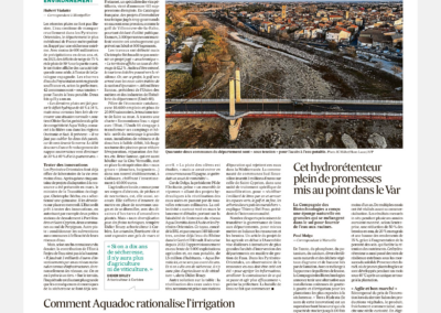 Article Les Échos Lundi 20 Mai 2024 – Les Pyrénées-Orientales, laboratoire de l’économie sans eau