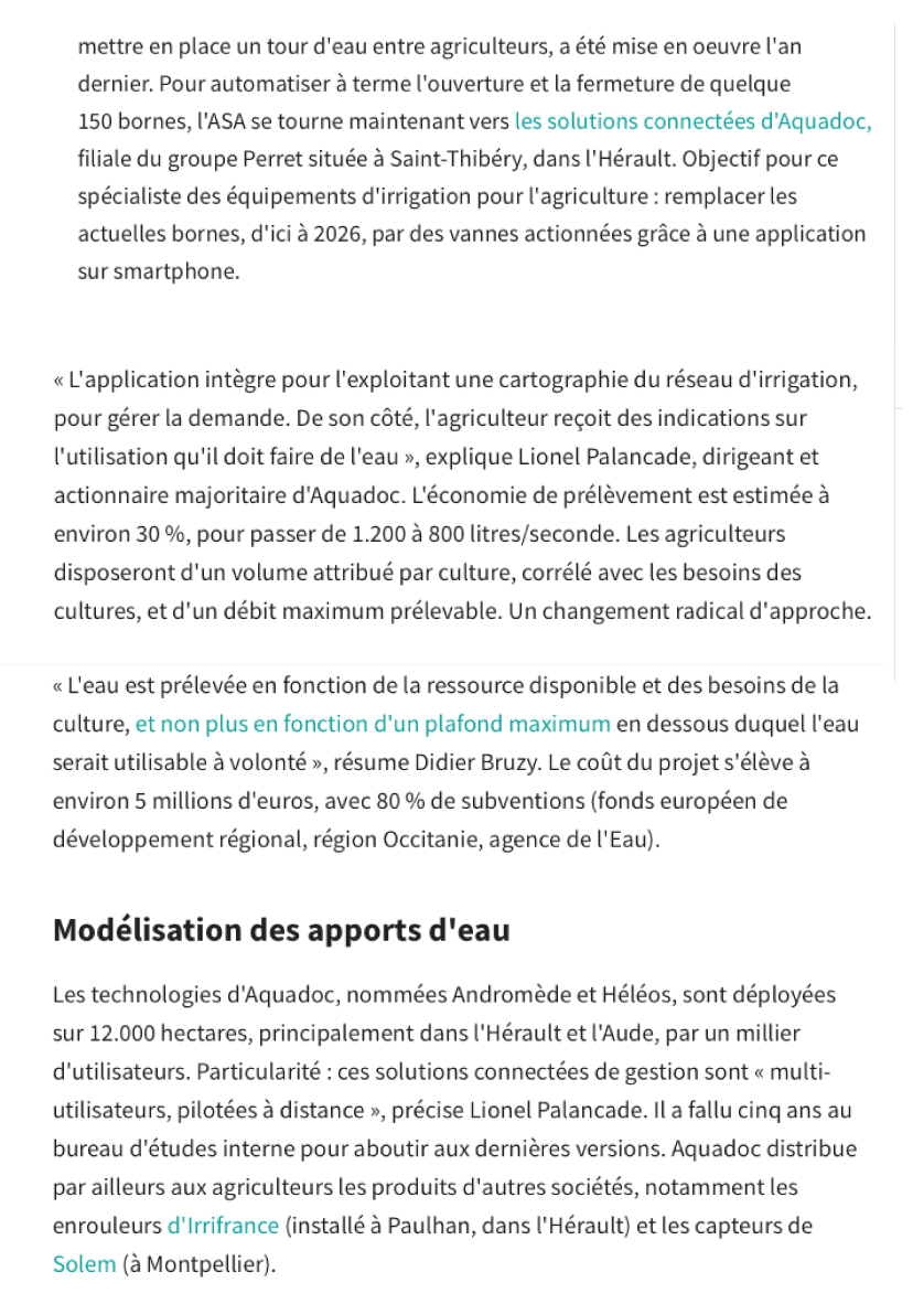 Les echos_Comment les systèmes connectés d'Aquadoc rationalisent l'irrigation 2